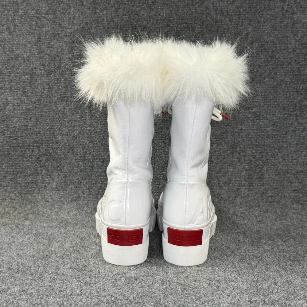 Sorel Joan of Arctic NEXT Winter Boots Women's 9 White Waterproof Snow Faux Fur